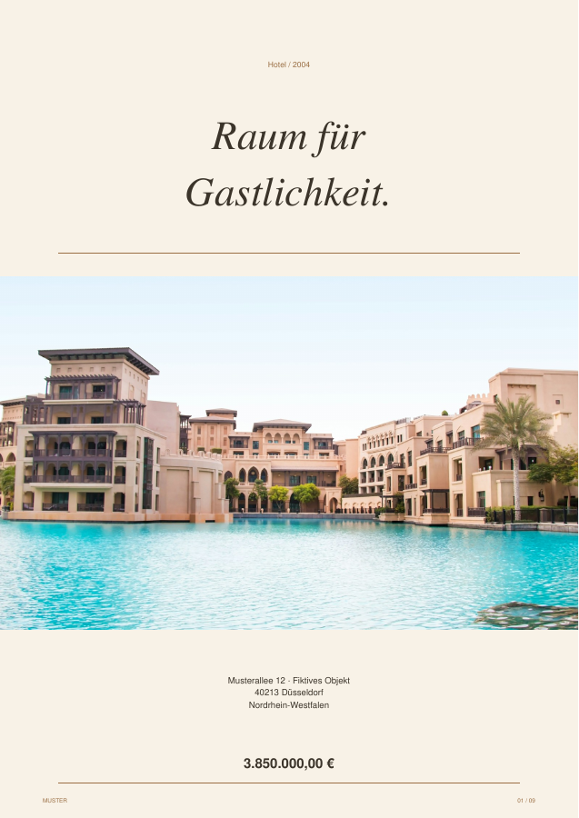 Gerenderte Titelseite: Hospitality