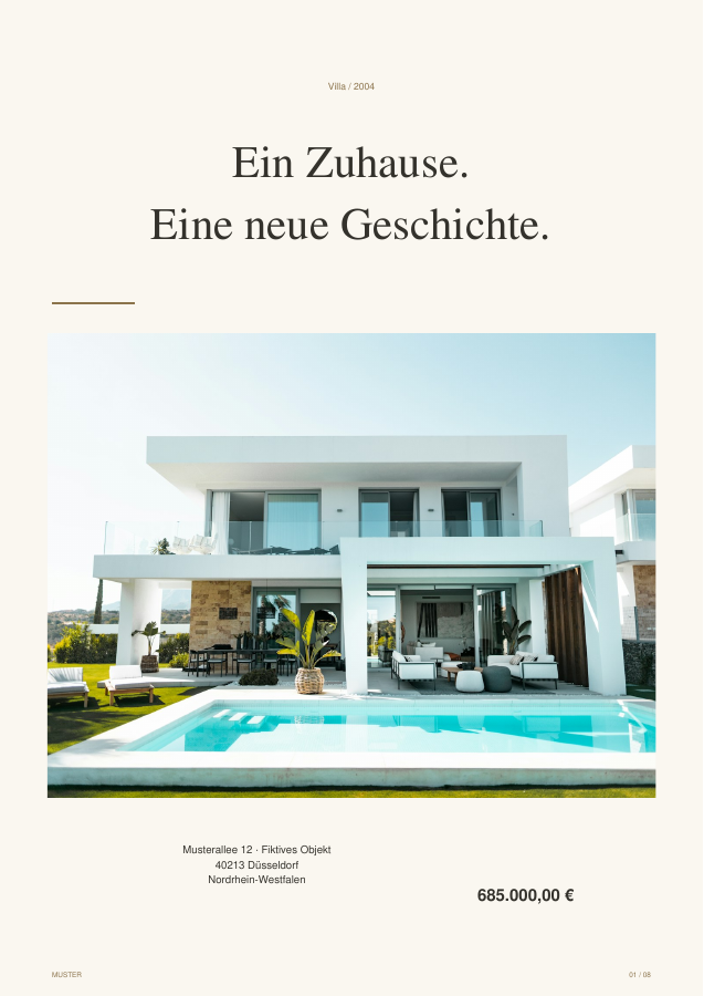 Musterexposé im Design Maison Éditorial