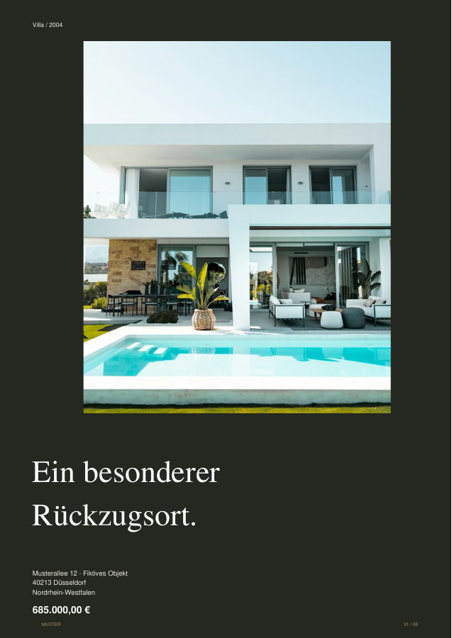 Gerenderte Titelseite: Private Estate